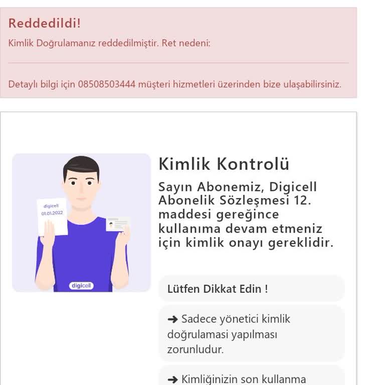 Digicell Telekomünikasyon Doğrulama Sorunu Ve İade Alamama!