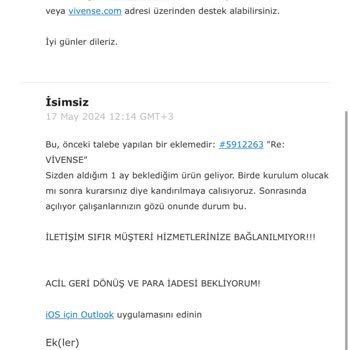 Vivense'de Yaşadığım Berjer Alışverişi Sorunu