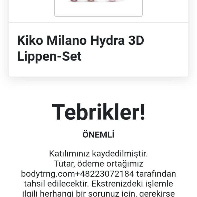 Kiko Milano İsimli Instagram Satıcıları