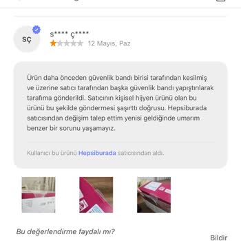 Hepsiburada Hb Çift Etiket Sattığı Ürünü Paketi Açmamama Rağmen İade Almıyor