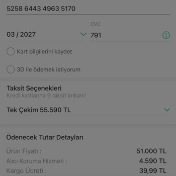 Dolap Taksit Seçeneği Sorunu