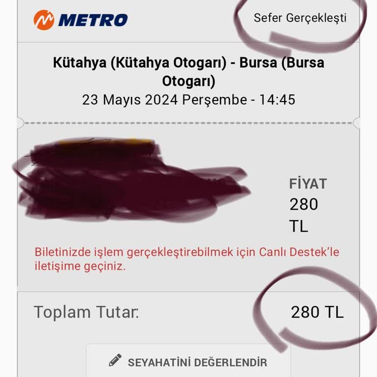 Metro-Turizm Ve O-bilet Mağduriyeti