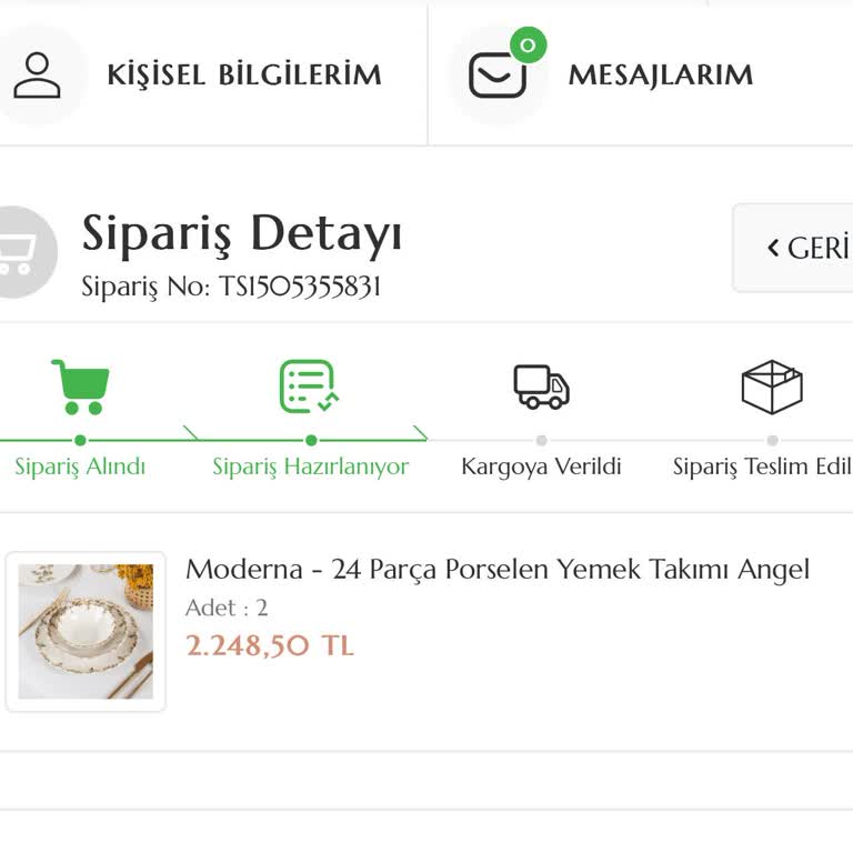 Bernardo E Ticaret Ürün Gönderilmiyor