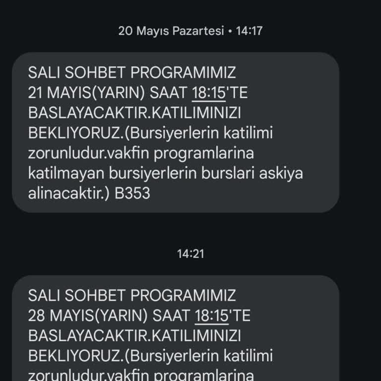 Muş Vakfı Bursunun Kesilmesi
