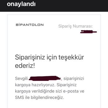 Bipantolon Siparişim 10 Gündür Kargoya Verilmedi