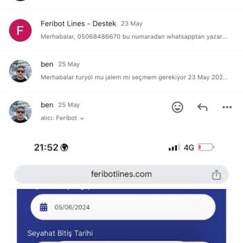Feribotlines 1 Hafta Kaldı Hiçbir Şekilde Vize İçin Ulaşamıyoruz.
