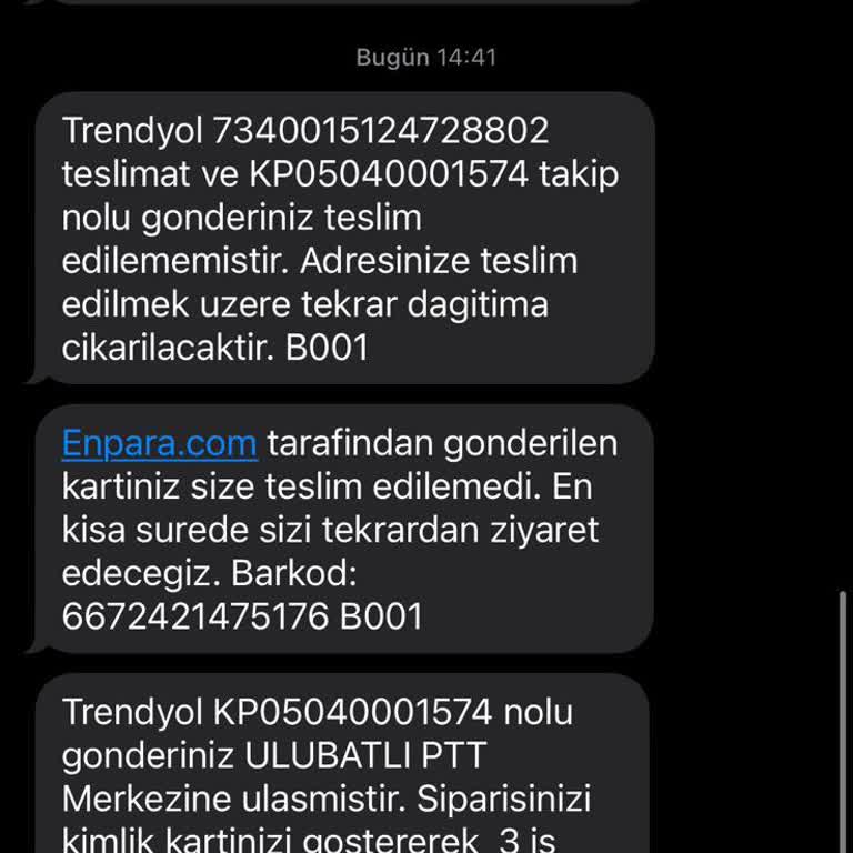 PTT Kargo Teslimat Sorunu