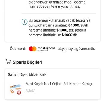 Vodafone Mobil Ödeme Limit Sorunu