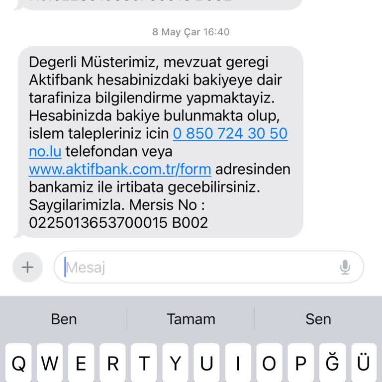 Aktif Bank Hesabımdaki Parayı Alamıyorum.