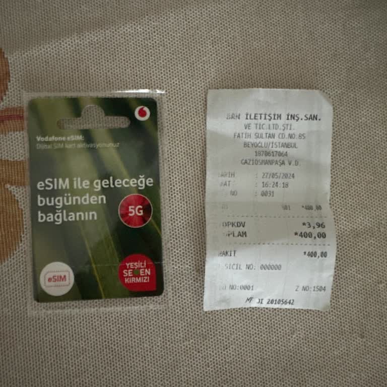Vodafone Cep Merkezi E Sim Ücreti