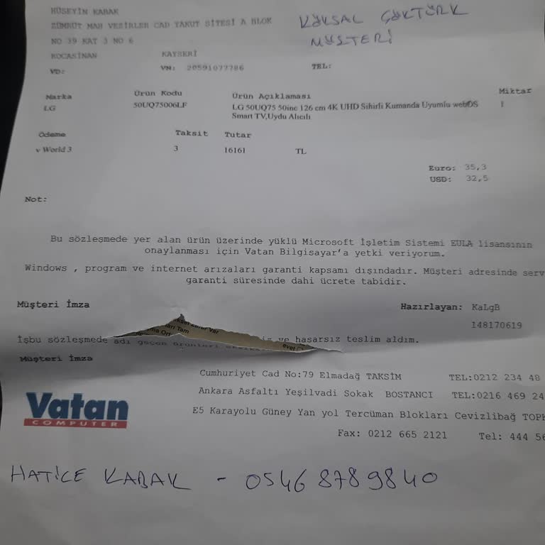 Kayseri LG Servis C** Bey Arızayı Kabul Etmedi Azarlayıcı Tavrı Var