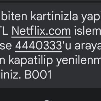 Netflix İşinin Dışı Yapılan İşlemler