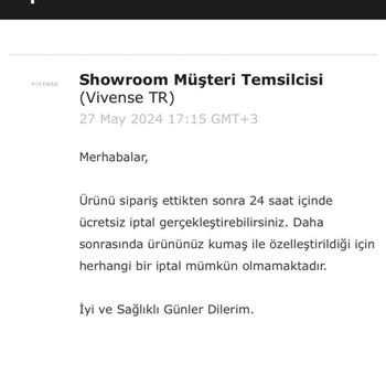 Vivense Koltuk İadesi Sorunu