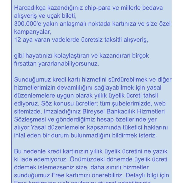 Akbank Kredi Kartı Aidat İadesi