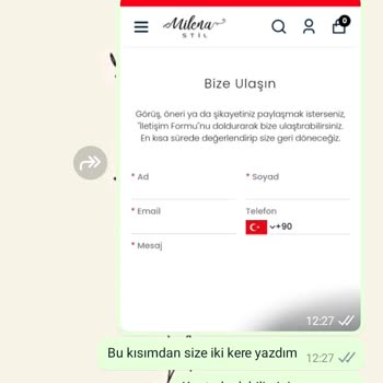 Milena Stil Ürün Değişimi Reddi