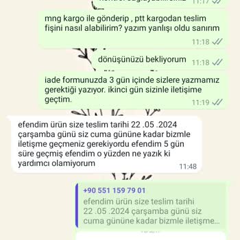 Milena Stil Ürün Değişimi Reddi