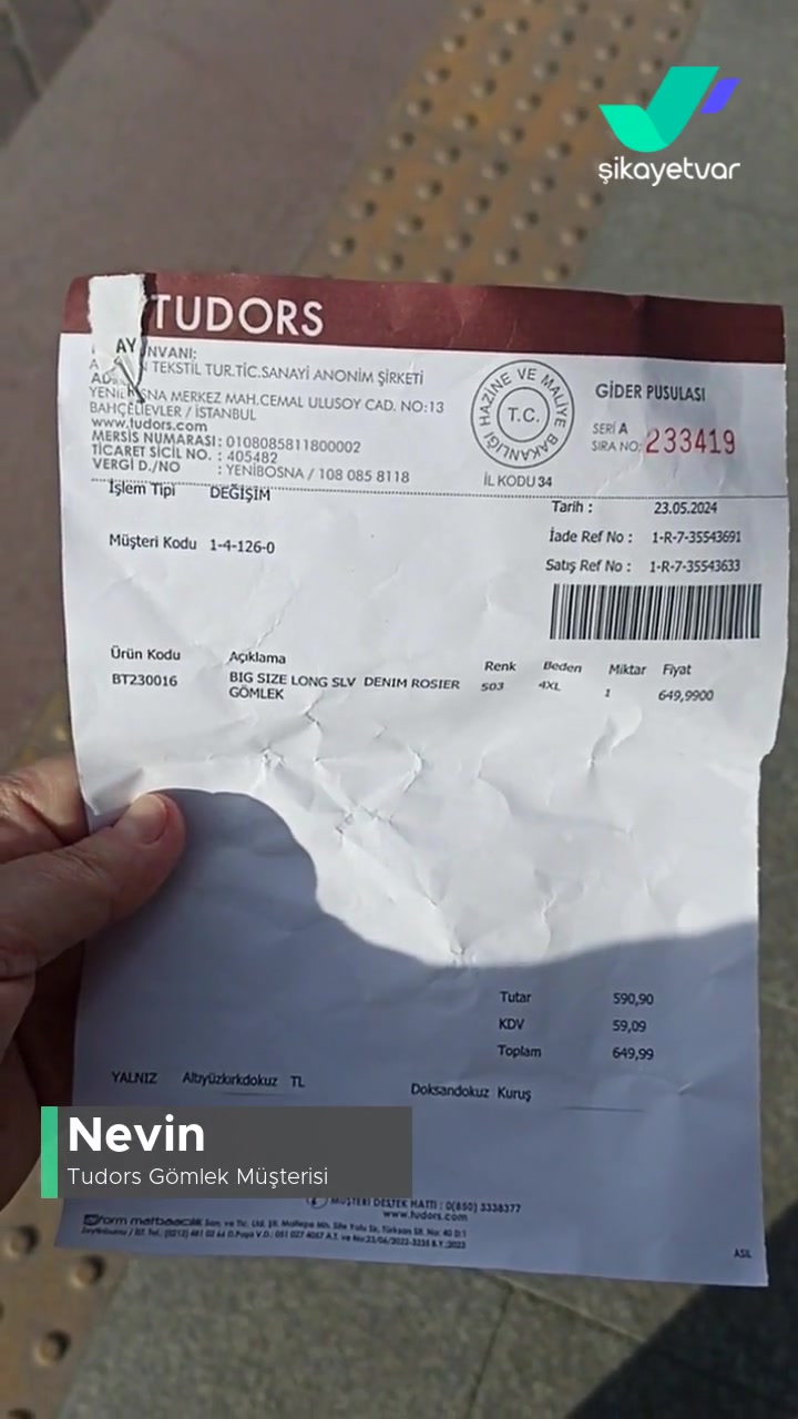 Tudors'tan Ürün Satın Aldım İade Alınmıyor! videonun kapak resmi