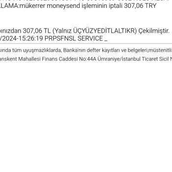 Ziraat Bankası Mükerrer Money Send Adına Transfer