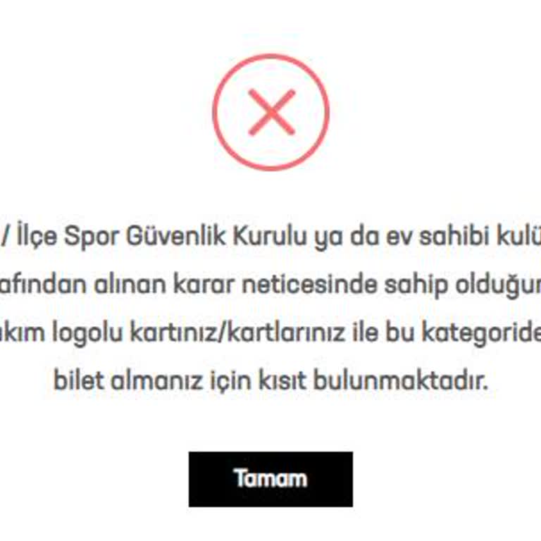 Passolig İl İlçe Spor Güvenlik Kurulu Ya Da Ev Sahibi Kulüp Tarafından Hata Uyarısı