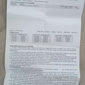 Atılım AVM Koltukları İade Etmek İstiyorum