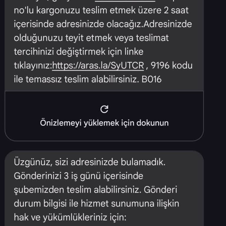 Aras Kargo Teslim Edilmeyen Kargo