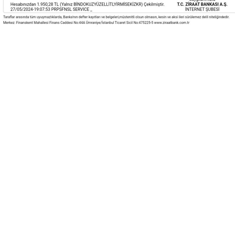 Ziraat Bankası Mükerrer Moneysend Ödemesi