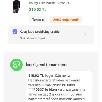 Hatemoğlu Giyim Ürün İade Süreci