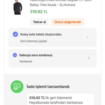 Hatemoğlu Giyim Ürün İade Süreci