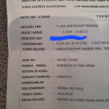 Teknosa'nın Sattığı Ürünlerin Servis Sorunu İle İlgilenmesi