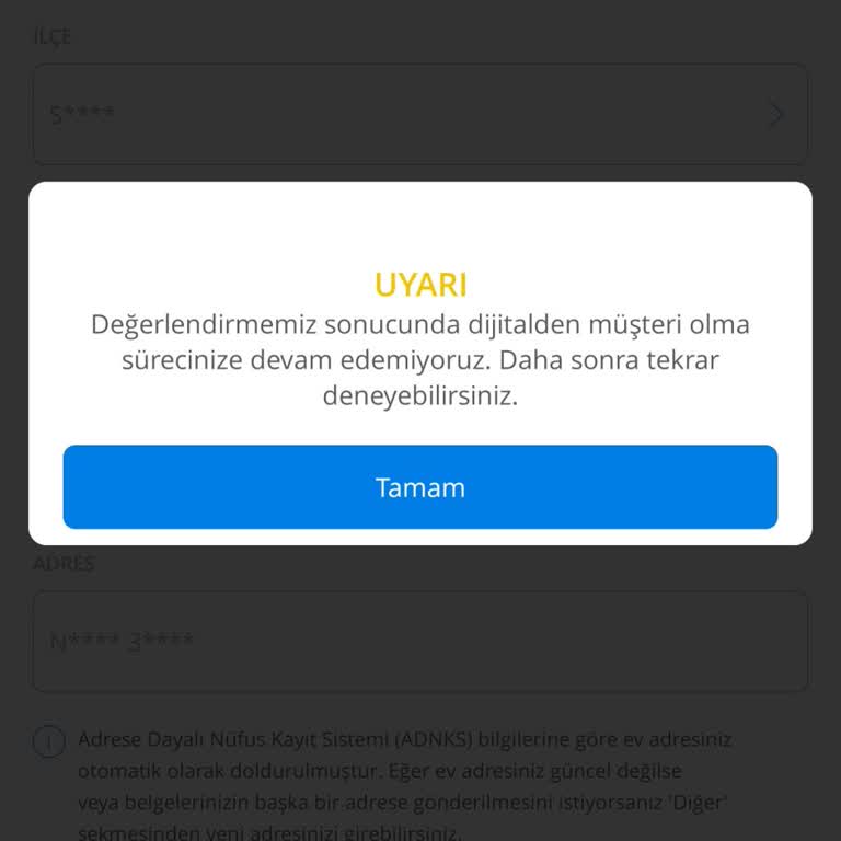 Denizbank Mobilden Müşteri Olamama