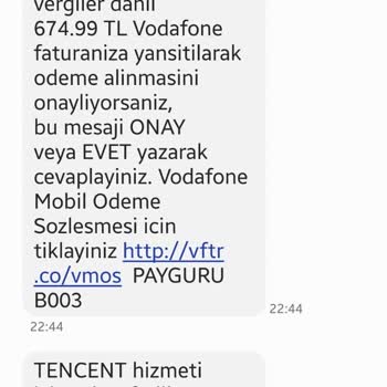 Vodafone'da Bana Ait Olmayan İşlemlere İtiraz
