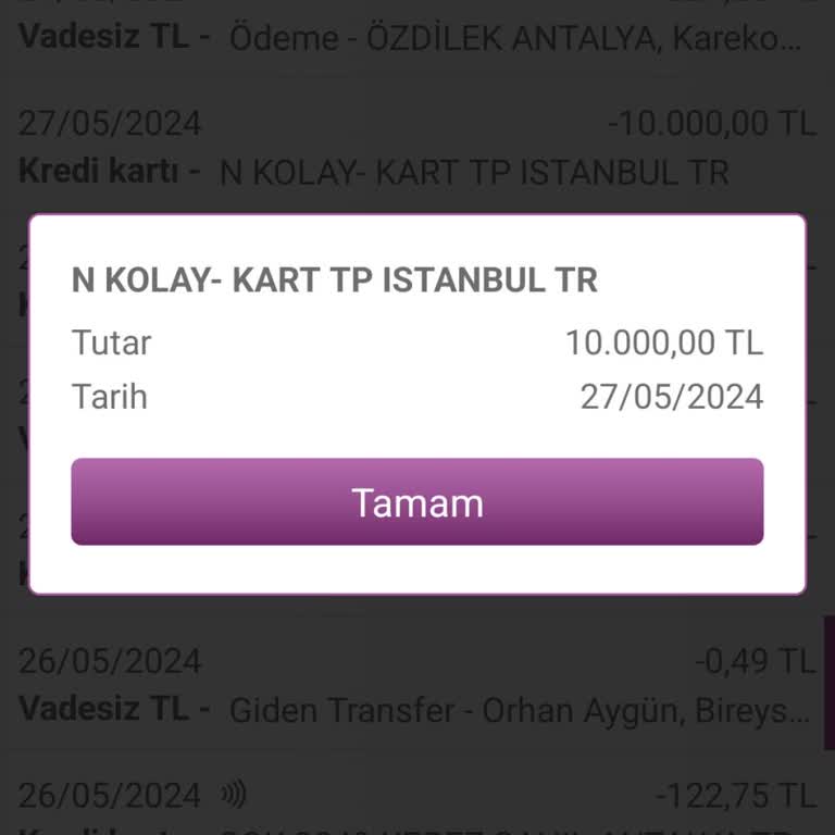 Nkolay Kredi Kartımdan Para Çekilmesi