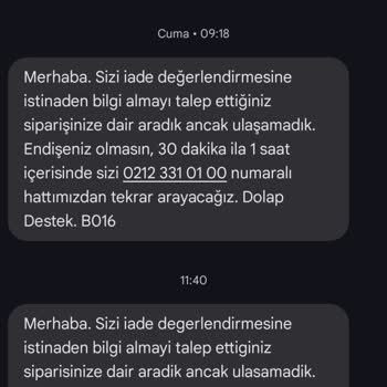 Dolap Uygulaması Ürün İadesi