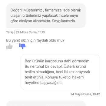 Yataş Bedding Esenyurt Teslim Alınmayan Ürün Para İadesi Yapmıyor!