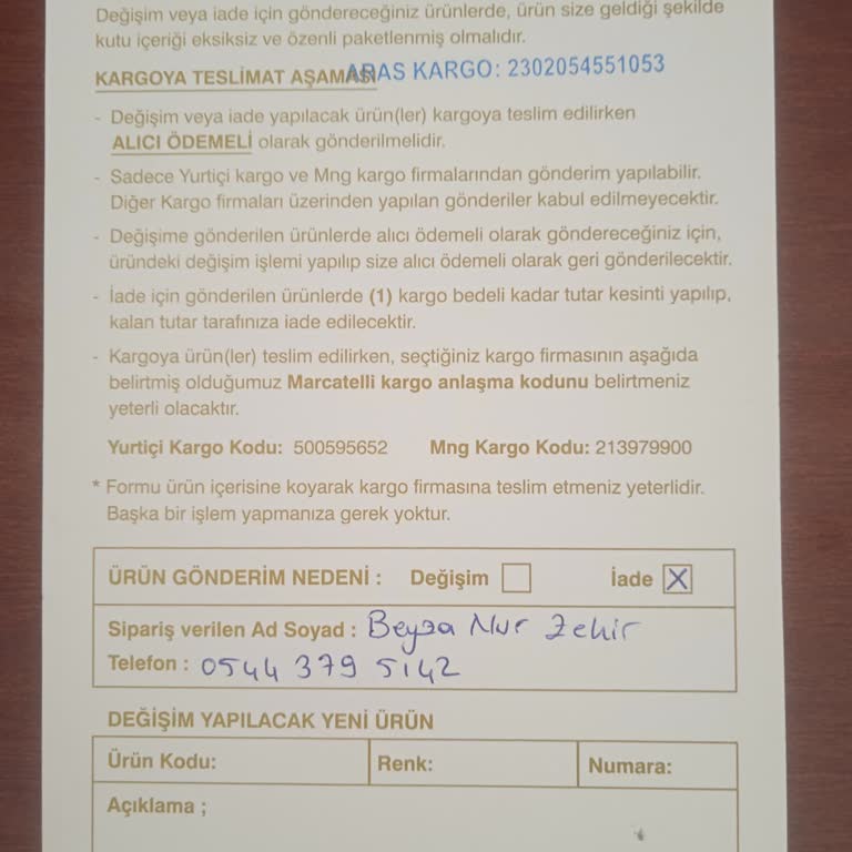 Marcatelli Para İadesi Yapılmadı