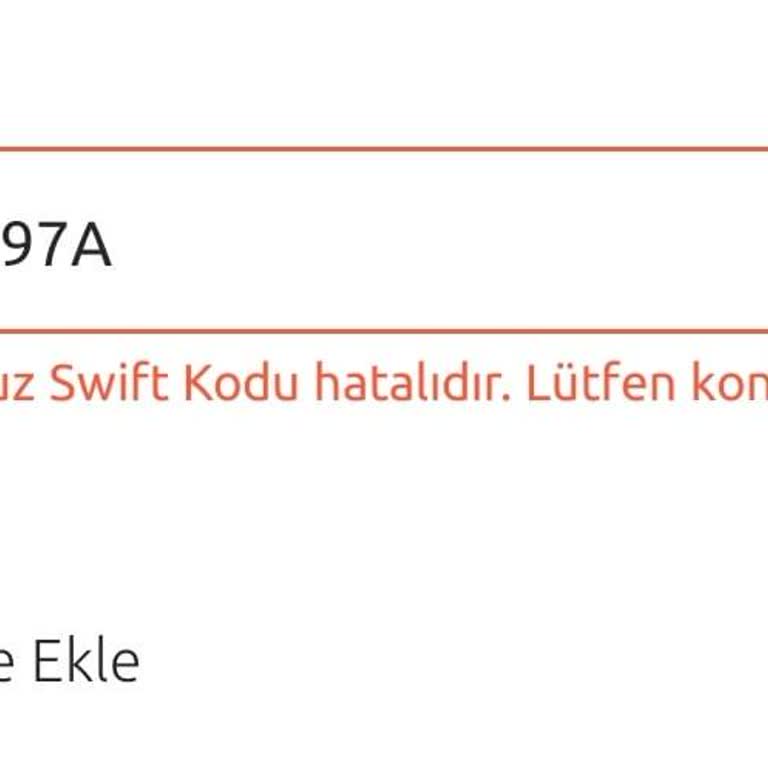 Yapı Kredi "SWİFT Kodu Hatalıdır" Problemi