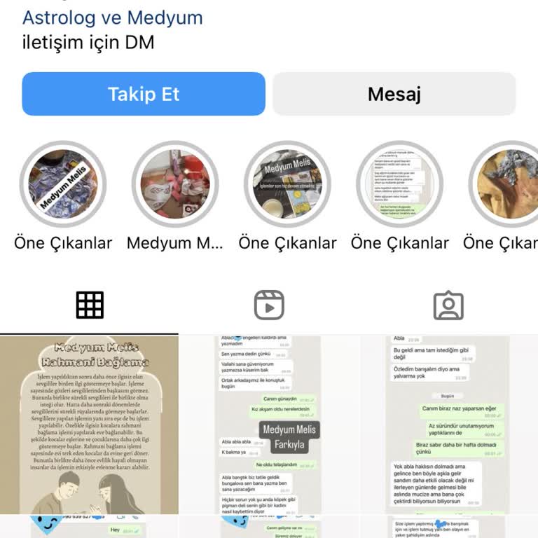 Medyumbüyüvehavas (Instagram:Medyum Melis) Yanıltıcı!