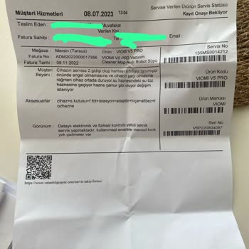 Vatan Bilgisayar Viomi Marka Robot Süpürge Arızaları Düzeltilmiyor!