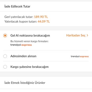Trendyol Eksik İade Tutarı