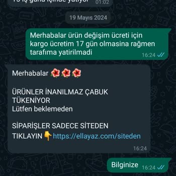 Ellayaz Butik Ellayaz Yanlış Gönderdiği Ürünün Kargo Ücretini Müşterisinden Aldı