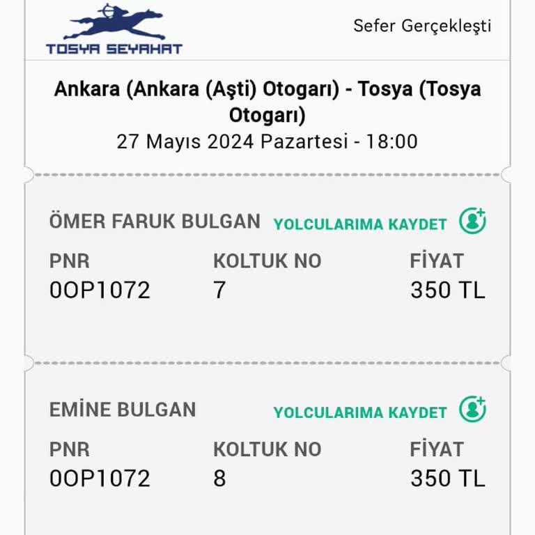 Obilet Tosya Seyahat Hareket Noktasından Almadan Aramadan Gitti