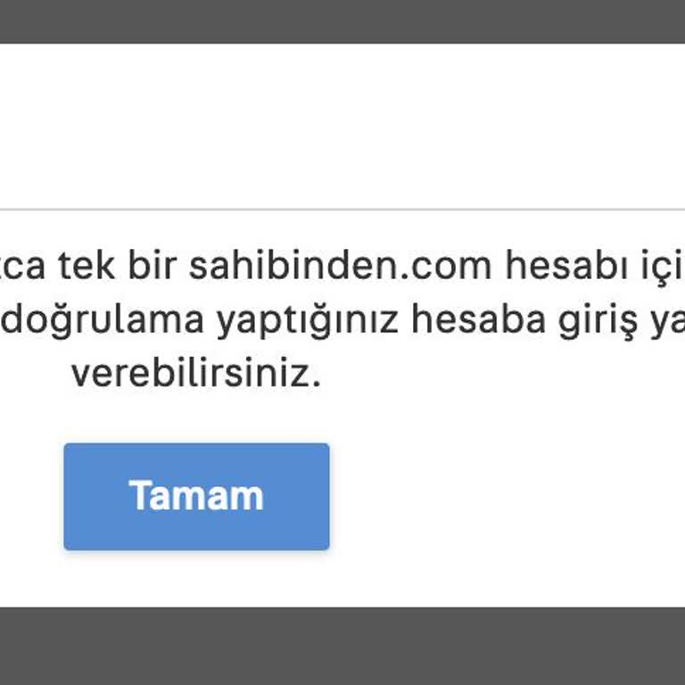 Sahibinden İlgisiz Müşteri Temsilcileri E-Devlet Doğrulama