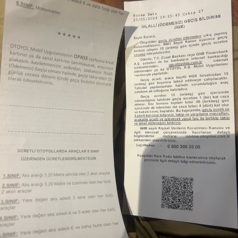 Otoyol A.Ş Otoyol A. Ş HGS Çekmemesi
