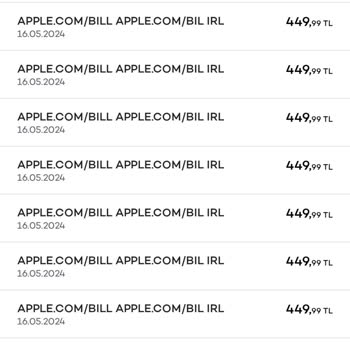 Apple Kredi Kartımdan İzinsiz Para Çekilmesi