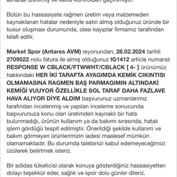 Adidas Hatasını Kabul Etmiyor