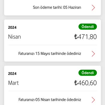 Vodafone Taahhüt Edilen Fiyatın Üstünde Faturalandırma.