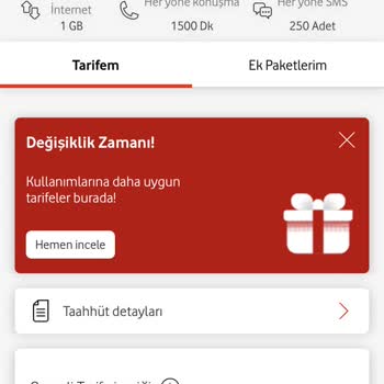Vodafone Taahhüt Edilen Fiyatın Üstünde Faturalandırma.