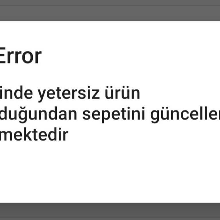 Watsons Sepette Yetersiz Ürün Uyarısı Alışveriş Yapmama İzin Vermiyor