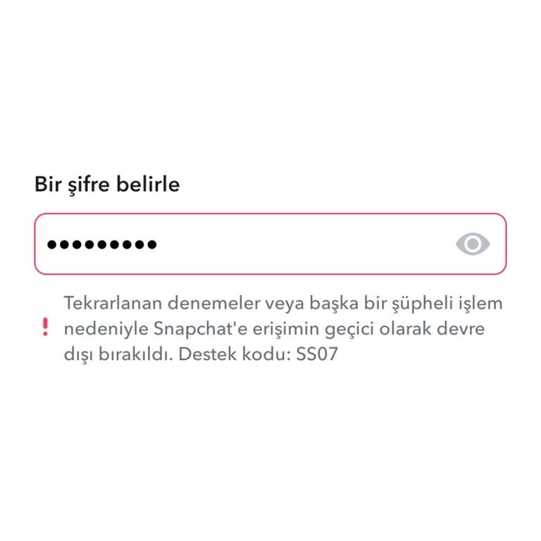 Snapchat Snap Hesap Kilidi