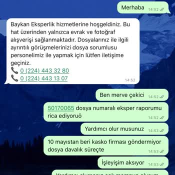 Baykan Eksperlik Hizmetleri (Enver Oğuz Baykan)  Eksperlik Hizmeti Sorunu